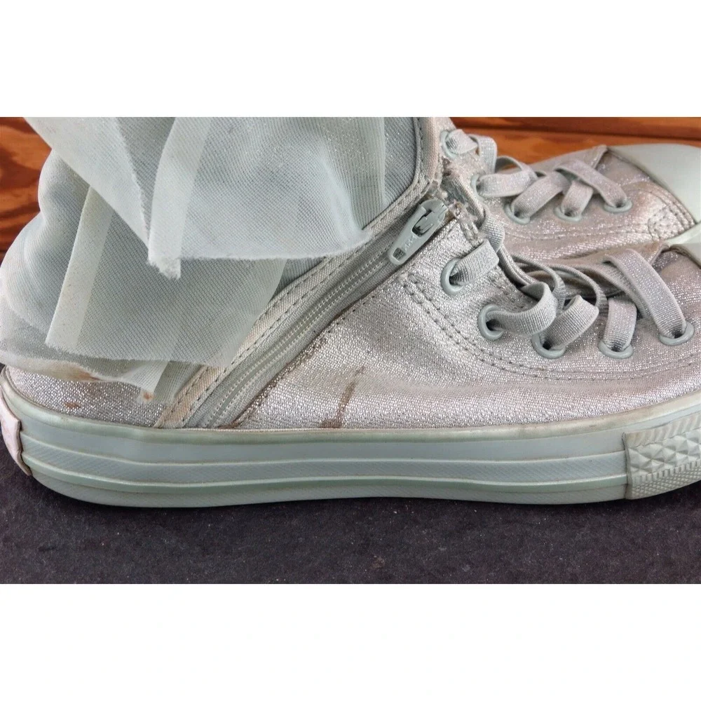Converse all Star Youth Girls‎ Shoes Size 4 M Green High Top Fabric